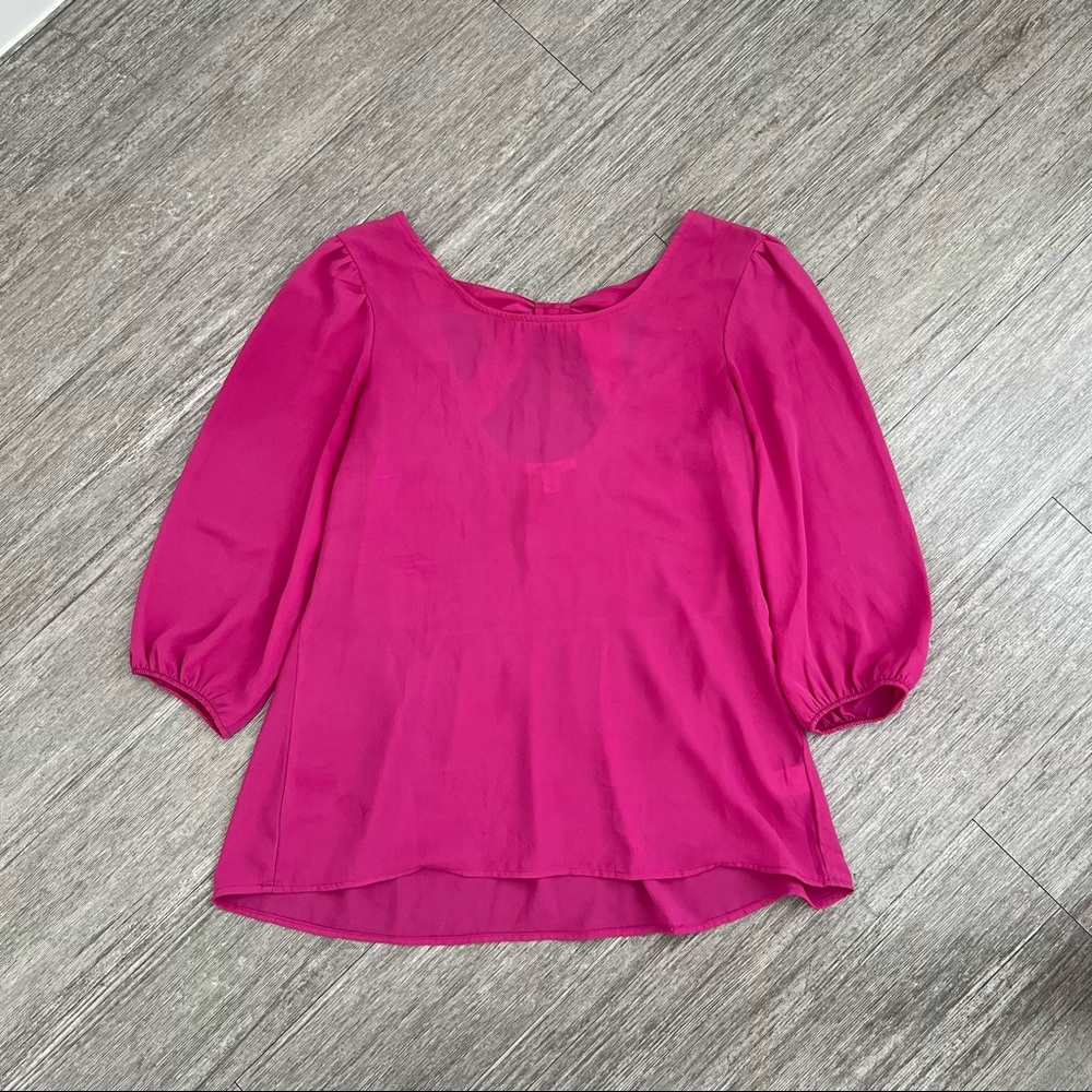 Hot Pink Bow Back Blouse | Francesca’s - Miami L